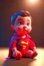 Placeholder: baby super man 3d render photo, cinematic