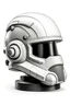 Placeholder: front and side profile of space trooper helm with crest from top of head to base of neck