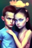 Placeholder: girl and boy, cute, beautiful, close up, holding baby