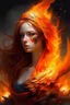 Placeholder: A beautiful veiled girl hides the burning of her heart with her bright appearance, like a phoenix rising from the rubble