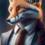 Placeholder: Illustrative sketch of a image of an humanoid fox, suit and tie, arte lineal ultra quality, 8k