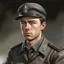 Placeholder: German ww2 young tank commander in grey uniform realistic digital art