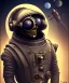 Placeholder: evil astronaut with a steampunk theme, realistic