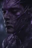 Placeholder: Your poison is running through my veins, close up of purple veins standing out on an Attractive man's face after he got the kiss of death, eyes closed, hyper realistic, anime,gothic, 8k