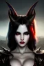 Placeholder: Succubus character, demon horns, demon tail, ominous, facepaint, waist up portrait, intricate, oil on canvas, masterpiece, expert, insanely detailed, 4k resolution, retroanime style, cute big circular reflective eyes, cinematic smooth, intricate detail , soft smooth lighting, soft pastel colors, painted Renaissance style