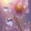 Placeholder: one big crystal subtle flower in a galactic ambiance with a beautiful fairy, transparent petals, delicate colors, in the foreground, full of details, smooth，soft light atmosphere, light effect，vaporwave colorful, concept art, smooth, extremely sharp detail, finely tuned detail, ultra high definition, 8 k, unreal engine 5, ultra sharp focus