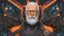 Placeholder: Body part machine Old man, beard, Bald hair, in solo leveling drawing , neon, intricate details, highly detailed, high details, detailed portrait, masterpiece,ultra detailed, ultra quality