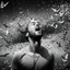 Placeholder: A black and white image of a man screaming with his eyes covered. His head is surrounded by a flock of birds, professional camera (zoom), Canon EOS R5, edge lighting, cinematic lighting, translucency, extrusion and gradient value change, specular attenuation and contrast, strong ambient occlusion overlay, depth parallax, photorealistic, 4K, 3D, realism, hyperrealism, macro detail and clear texture, good lighting, detailed texture, modern photography style, 3D, 4D, 4K --2:3