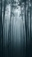 Placeholder: bamboos gray trees in swamp , dim light , foggy, sad, cloudy, atmosphere,