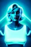 Placeholder: Ultra Realistic image, portrait, blonde woman, Marylin Monroe face, perfect iris, glow eyes, glow makeup. Cyborg, Cyberpunk, ghost in the shell style, oversized tight latex dress. fog, rain, soft color, highly detailed, unreal engine 5, ray tracing, RTX, lumen lighting, ultra detail, volumetric lighting, 3d, finely drawn, high definition, high resolution.