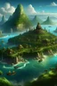 Placeholder: Five empires in a vast place full of greenery and beauty with the power of the seas, rain, rocks, winds, sun and moon.