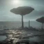 Placeholder: an anomalous planet with large floating pillars and a bleak stony ground