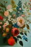 Placeholder: oil painting of wes anderson inspired floral design