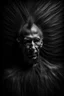 Placeholder: Hyper Realistic Aerial Grungy Dark-Grey Brush strokes on a dark rustic background with charcoals