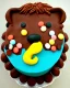 Placeholder: Lion simba model made of chocolate cake with smarties