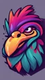 Placeholder: Design a vibrant, gaming-influenced logo of a chicken, featuring bright colors and a dynamic lighting scheme. Incorporate abstract shapes and textures to create an eye-catching composition.