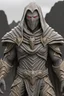 Placeholder: photo realistic stone golem malphite humanoid with hood and daggers