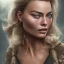 Placeholder: only margot robbie, fly hair, mist around, highly realistic, highly detailed, alerquina clothes, mist around, smoke