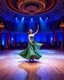 Placeholder: For a known Azeri female dance choreography, the most iconic and recognizable style is the **"Naz Elama"** or the **"Lale" (Tulip)** dance. These dances are characterized by fluid, swan-like arm movements, intricate hand gestures, and a very smooth "gliding" step where the dancer appears to float across the floor. in a modern huge stage in a royal hall