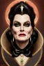 Placeholder: painting of merryl streep as evil queen in black leather, feminie, angry, strong, volouptous, busty, cleavage, emperious, mature, highly detailed, digital painting, artstation, concept art, smooth, sharp focus, illustration, art by gaston bussiere and alphonse mucha