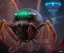 Placeholder: in the sky outside area 51 A beautiful capture of a biomechanical spider fruitbat squid hybrid, high key lighting, volumetric light, INSANE detail, robotic, cyberpunk, retrofuturism, vray, 8k 3d, biopunk, bio-organic surrealism, highly detailed matte painting, telephoto lens, smooth, perfect, earth orbit, designed by