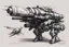 Placeholder: sketch, cyberpunk mech cannon and rockets