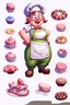 Placeholder: a cartoon character thirty years old confectioner , an ultrafine detailed painting by senior character artist, featured on polycount, sots art, artstation hd, 2d game art, behance hd