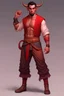 Placeholder: Full Body, Male Tiefling, monk boxer, street outfit