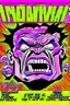 Placeholder: super head fuked title with movie poster title :HEAD FUKED SO MUCH BRO, monster more angry and more 90s style, angry fast, extreme, wild, so so angry, tough sexy red and purple background with 90s style slashes