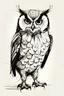 Placeholder: sketch of an standing owl front view