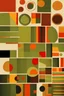 Placeholder: The Flatlands in 2D World; Avocado Green, Harvest Gold, Coppertone, burnt orange; poppy red; Bauhaus; Dada: abstract art