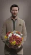 Placeholder: An image of a man holding a bouquet of flowers . --auto --s2