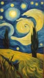 Placeholder: Van Gogh style painting , nightmares,