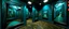 Placeholder: A blackish teal realm with copied mirrors painted by Vincent van Gogh