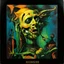 Placeholder: nightmare neon heresy, by Dave McKean, by Graham Sutherland, surreal horror, album cover design