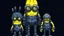 Placeholder: minions from despicable me as hackers like cyber punk in 8 bit