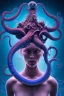 Placeholder: Spiritual being with Tentacles over human Head creating reality around, wrapping Tentacles around Human, Psychedelic