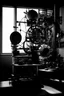 Placeholder: Tinguely machine black and white