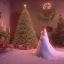 Placeholder: christmas ambience, bridal model, cinema 4d, octane render, high detail