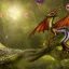 Placeholder: closeup of stunning, adorable baby dragon, iridescent wings, glittery scales, in forest with globes of light, flowers, 8k resolution, 3D octane render, intricate, sharp, crisp, digital art, detailed matte, volumetric lighting, Anne Dittman, Anne Stokes, Lisa Parker, Selina French, greg rutowski