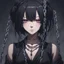 Placeholder: dark anime sadgirl with a chains