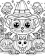 Placeholder: cute Halloween coloring page