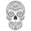 Placeholder: sugar skull, full view, realistic face, coloring page, only draw lines, coloring book, clean line art, –no sketch, color, –ar 3:4, white background, minimalistic black lines, minimal black color, low level black colors, coloring page, avoid thick black colors, thin black line art, avoid colors, perfect shape, perfect clear lines,