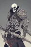 Placeholder: skeleton warrior, anime style, portrait