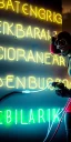 Placeholder: human cleaning batteries of cyborgs,centered, detailed, 8k, fabrik , arbeit, sklaverei,cyberpunk art, neon signs, wide angle,