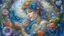 Placeholder: dancing among flowers and bubbles, Josephine Wall style