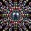 Placeholder: 3d Kaleidoscope recursive made of a metallic random color spheres turning many times likr Spirograph drawing Kaleidoscope Ruler Set creation