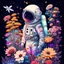 Placeholder: "floral astronaut" hand-drawn digital art, flowers everywhere, colorful garden, beautiful galaxy, REALISTIC, anime, 4k, high resolution, full details