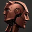 Placeholder: Robot cute profile head portrait, warrior costume, village, meditation, 8k quality