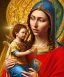 Placeholder: The Virgin Mary holds Christ in her arms, resident evil, horor, photorealistic illustration, 8k